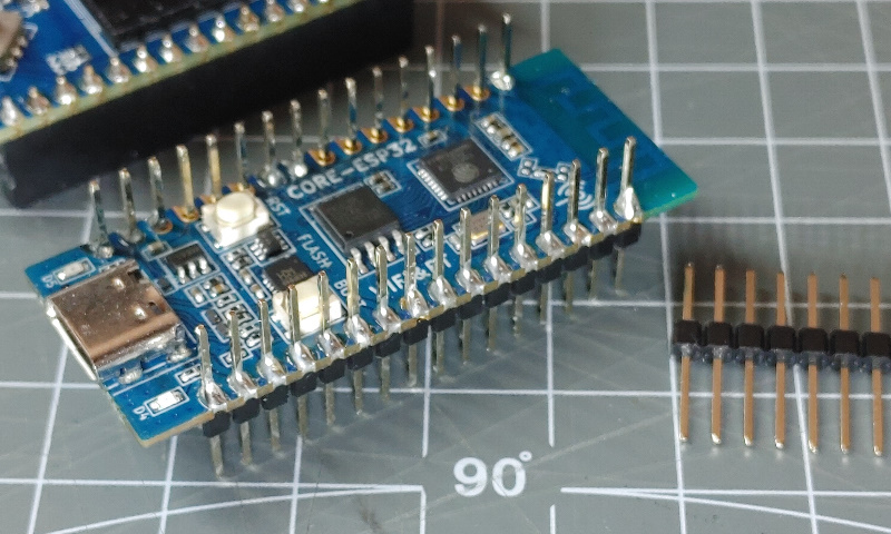 core-esp32c3 board with pins