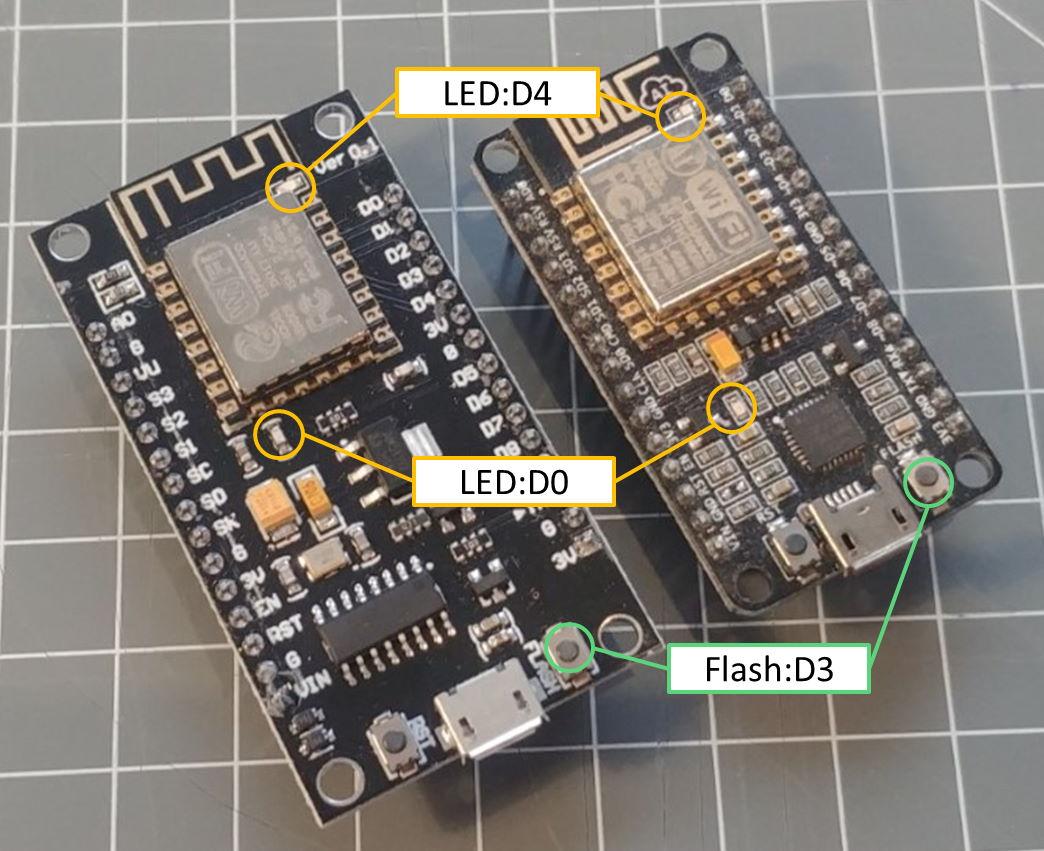 NodeMCU with LED and Button